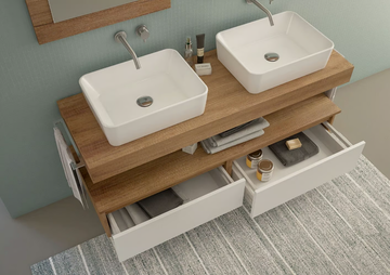 URBAN COMPONIBILE 04 - Double sectional vanity unit by LEGNOBAGNO - view 3