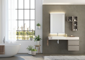 URBAN COMPONIBILE 06 - Wall-mounted sectional wooden vanity unit by LEGNOBAGNO - view 2