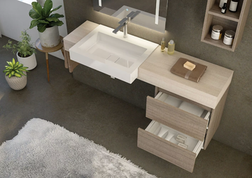 URBAN COMPONIBILE 06 - Wall-mounted sectional wooden vanity unit by LEGNOBAGNO - view 3