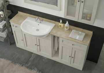 RETRÒ R210 - Floor-standing vanity unit with mirror by LEGNOBAGNO - view 3