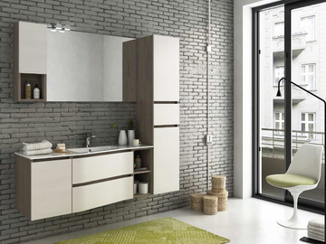 URBAN COMPONIBILE 10 - Wall-mounted vanity unit by LEGNOBAGNO - view 2