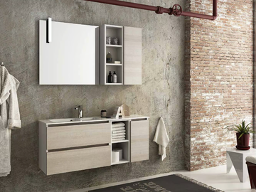 URBAN COMPONIBILE 11 - Wall-mounted vanity unit with drawers by LEGNOBAGNO - view 2