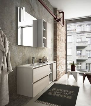 URBAN COMPONIBILE 11 - Wall-mounted vanity unit with drawers by LEGNOBAGNO - view 3