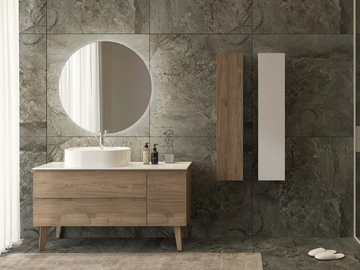 FREEDOM FL01 - Wooden vanity unit with mirror by LEGNOBAGNO - view 2