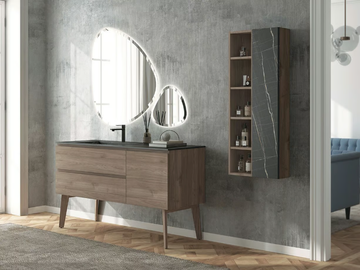 FREEDOM FL03 - Floor-standing HPL vanity unit with integrated washbasin by LEGNOBAGNO - view 2