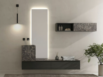 FREEDOM FL10 - Single wall-mounted wooden vanity unit by LEGNOBAGNO - view 2