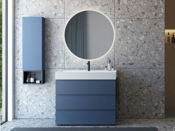 FREEDOM FL11 - Floor-standing wooden vanity unit with integrated washbasin by LEGNOBAGNO - view 2
