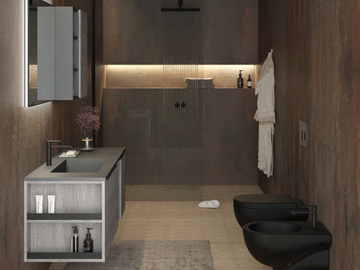 FREEDOM FL19 - Single wall-mounted wooden vanity unit by LEGNOBAGNO - view 2