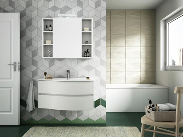 FLEX 02 - Suspended bathroom cabinet with drawers with mirror by LEGNOBAGNO - view 2