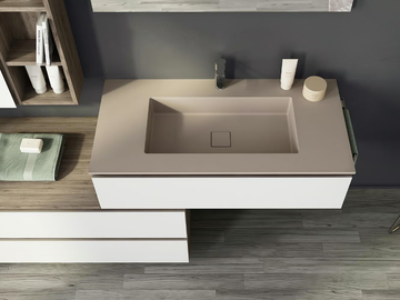 FREEDOM FL20 - Single wall-mounted HPL vanity unit with towel rail by LEGNOBAGNO - view 3