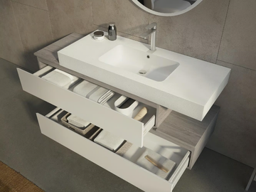 FREEDOM FL23 - Single wall-mounted vanity unit with drawers by LEGNOBAGNO - view 3