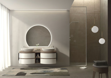 FREEDOM FC08 - Double wooden vanity unit with mirror by LEGNOBAGNO - view 3