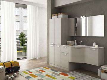 URBAN LAUNDRY 09 - Laundry room cabinet with hinged doors with sink by LEGNOBAGNO - view 2