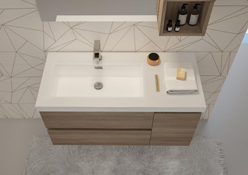 LINE 02 - Wall-mounted vanity unit with doors with drawers by LEGNOBAGNO - view 3