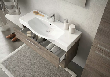 MANHATTAN M13 - Wall-mounted wooden vanity unit with drawers by LEGNOBAGNO - view 3