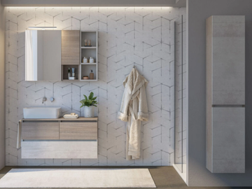 URBAN COMPONIBILE 12 - Wall-mounted vanity unit with drawers by LEGNOBAGNO - view 2