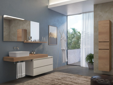 URBAN COMPONIBILE 13 - Wall-mounted vanity unit with drawers by LEGNOBAGNO - view 2