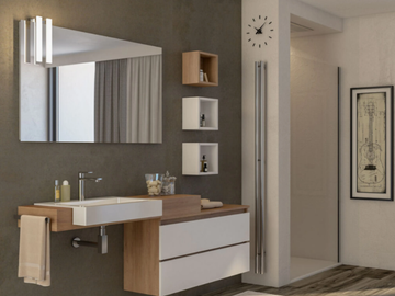 URBAN COMPONIBILE 14 - Wall-mounted vanity unit with drawers by LEGNOBAGNO - view 2