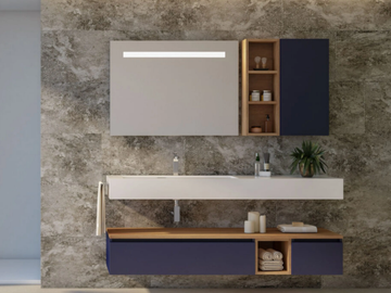 URBAN COMPONIBILE 16 - Wall-mounted vanity unit with drawers by LEGNOBAGNO - view 2