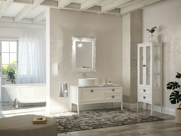 RETRÒ R213 - Floor-standing vanity unit with mirror by LEGNOBAGNO - view 2