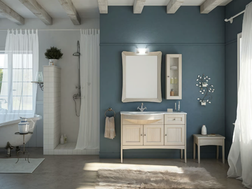 RETRÒ R216 - Floor-standing vanity unit with mirror by LEGNOBAGNO - view 2