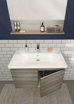 SOFT 08 - Wall-mounted vanity unit with doors by LEGNOBAGNO - view 3