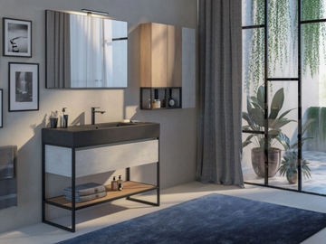 URBAN STRUTTURA 05 - Floor-standing oak vanity unit with drawers by LEGNOBAGNO - view 2