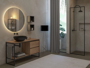 URBAN STRUTTURA 03 - Floor-standing oak vanity unit by LEGNOBAGNO - view 2