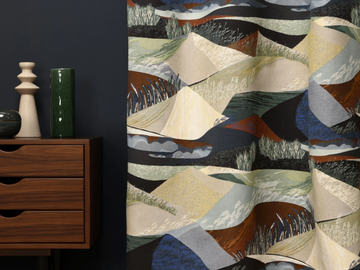 ALTITUDE - Cotton fabric with graphic pattern by LELIEVRE - view 2