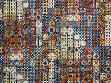 JEAN PAUL GAULTIER - AZULEJOS - Cotton upholstery fabric with graphic pattern by LELIEVRE - view 2