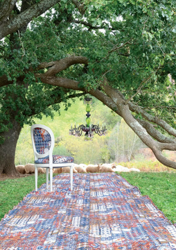 JEAN PAUL GAULTIER - AZULEJOS - Cotton upholstery fabric with graphic pattern by LELIEVRE - view 3