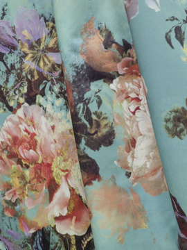 JEAN PAUL GAULTIER - BOTANIQUE - Printed satin fabric with floral pattern by LELIEVRE - view 3
