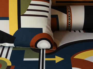 JEAN PAUL GAULTIER - CONSTRUCTIVISME - Printed polyester fabric with graphic pattern by LELIEVRE - view 2