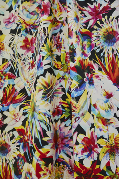 JEAN PAUL GAULTIER - HAWAÏ - Printed cotton fabric with floral pattern by LELIEVRE - view 3
