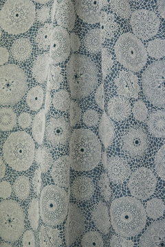 JEAN PAUL GAULTIER - MACRAME - Jacquard viscose fabric with floral pattern by LELIEVRE - view 3
