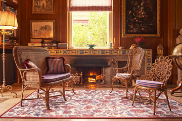 AMBROISE - Rectangular custom wool rug with floral pattern by LELIEVRE - view 3