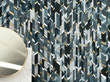 MARQUETERIE - Geometric nonwoven wallpaper by LELIEVRE - view 2