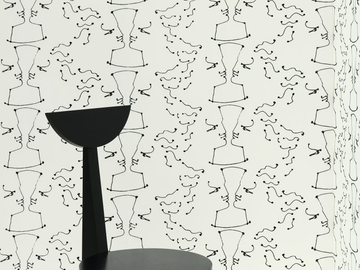 TÊTE À TÊTE - Motif nonwoven wallpaper by LELIEVRE - view 2