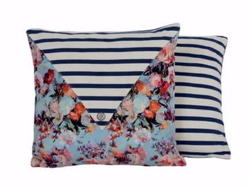 JEAN PAUL GAULTIER - MESSAGER - Square cotton cushion by LELIEVRE - view 2