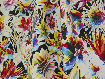 JEAN PAUL GAULTIER - HAWAÏ - Printed cotton fabric with floral pattern by LELIEVRE - view 2