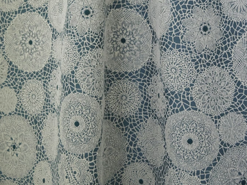 JEAN PAUL GAULTIER - MACRAME - Jacquard viscose fabric with floral pattern by LELIEVRE - view 2