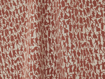 JEAN PAUL GAULTIER - SILHOUETTES - Jacquard cotton fabric with graphic pattern by LELIEVRE - view 2