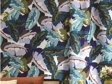 PALMA - Multi-colored polyester wall fabric for curtains by LELIEVRE - view 2