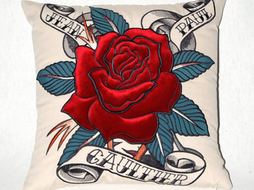 JEAN PAUL GAULTIER - MORPHING - Square cotton cushion by LELIEVRE - view 2