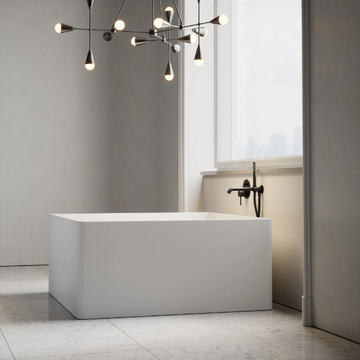 CONSERO - Freestanding square Resin Stone bathtub by LUSSO - view 3