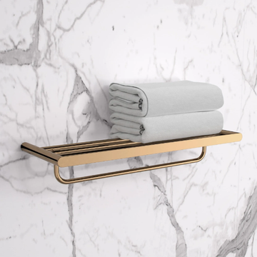 LUXE - Stainless steel bathroom wall shelf by LUSSO - view 3