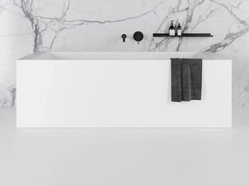 MENSOLA - Freestanding rectangular Resin Stone bathtub by LUSSO - view 2