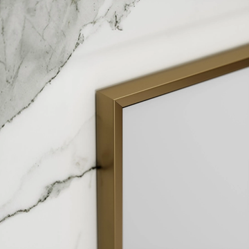 MOODE - Rectangular framed wall-mounted metal mirror by LUSSO - view 3