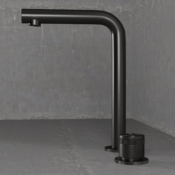 URBAN - 2 hole High countertop stainless steel washbasin mixer by LUSSO - view 3