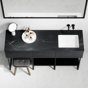 AUDEMAR - Floor-standing wooden vanity unit with mirror by LUSSO - view 3